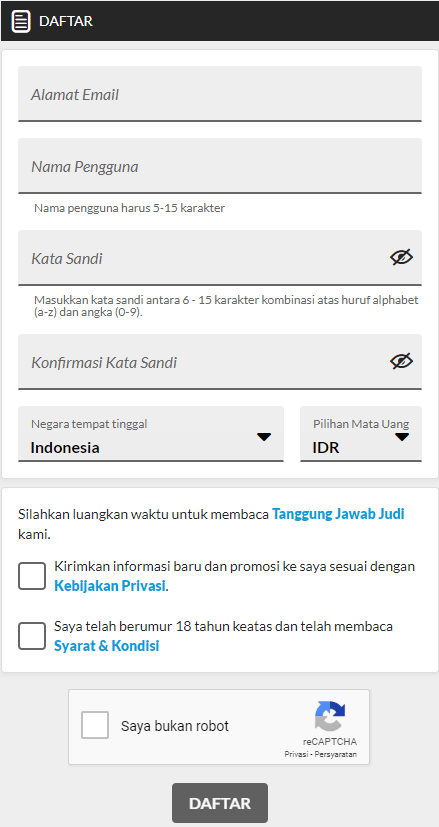 formulir daftar 188bet